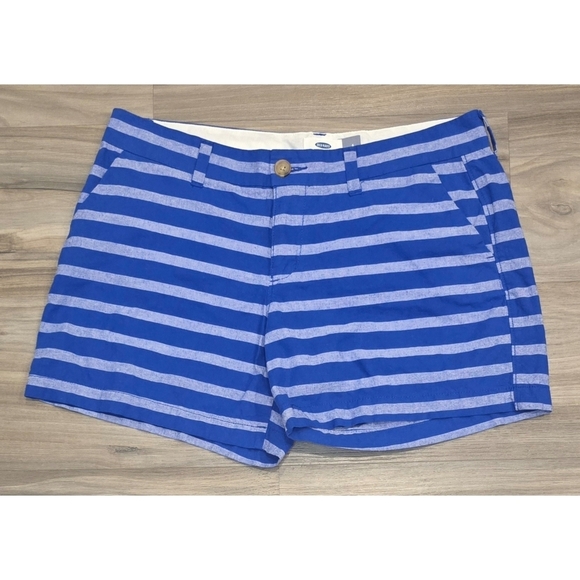 Old Navy Blue Striped Shorts Size 6 - Picture 1 of 6